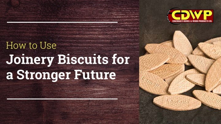 a pile of joinery biscuits text reads How to Use Joinery Biscuits for Stronger Furniture