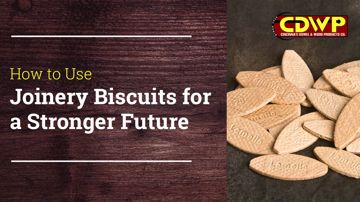 a pile of joinery biscuits text reads How to Use Joinery Biscuits for Stronger Furniture